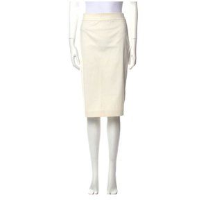 Vintage Gucci Tom Ford Beige Tan Knee Length Skirt NWT 38 2 Small